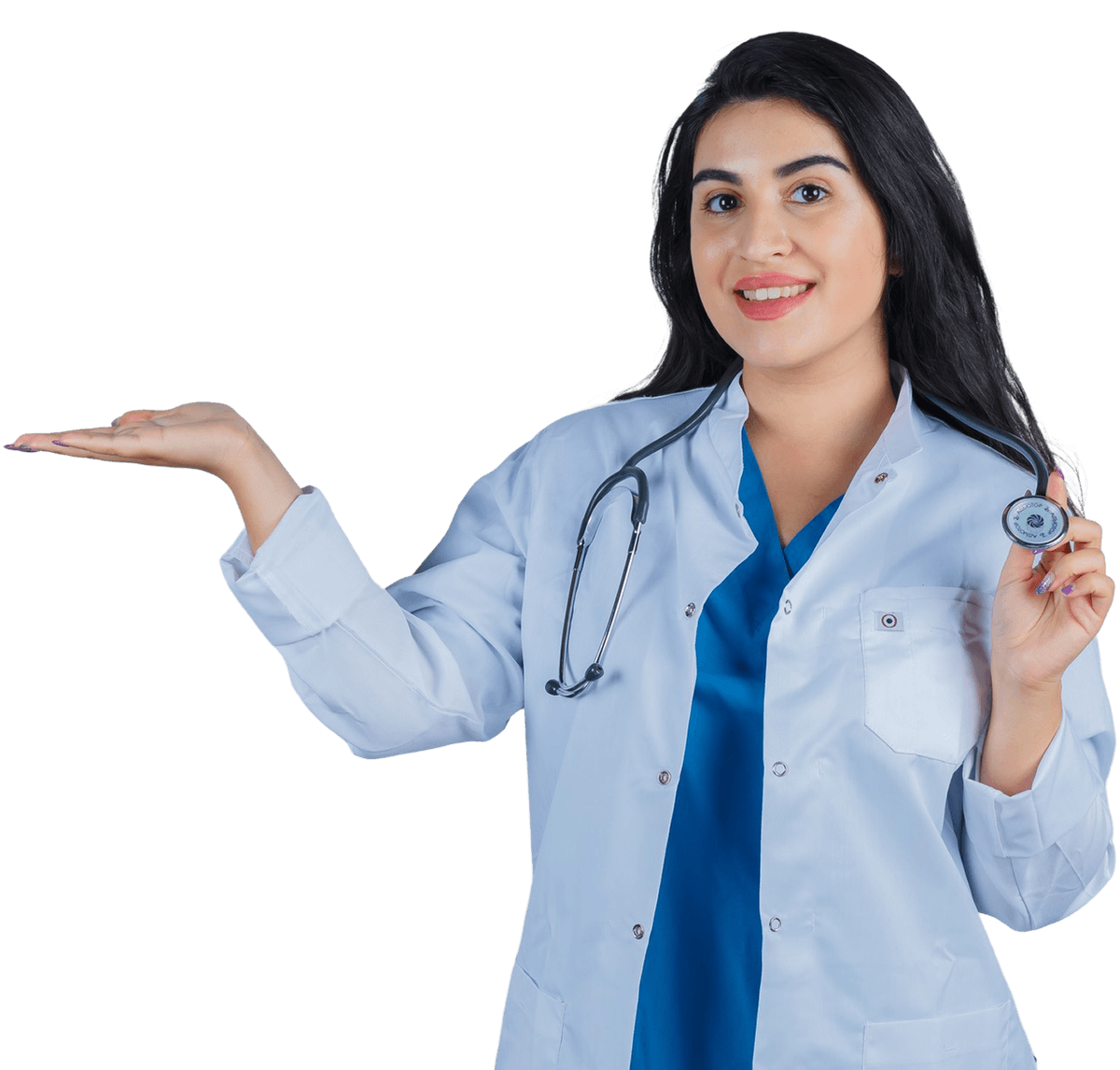 A compassionate doctor smiling