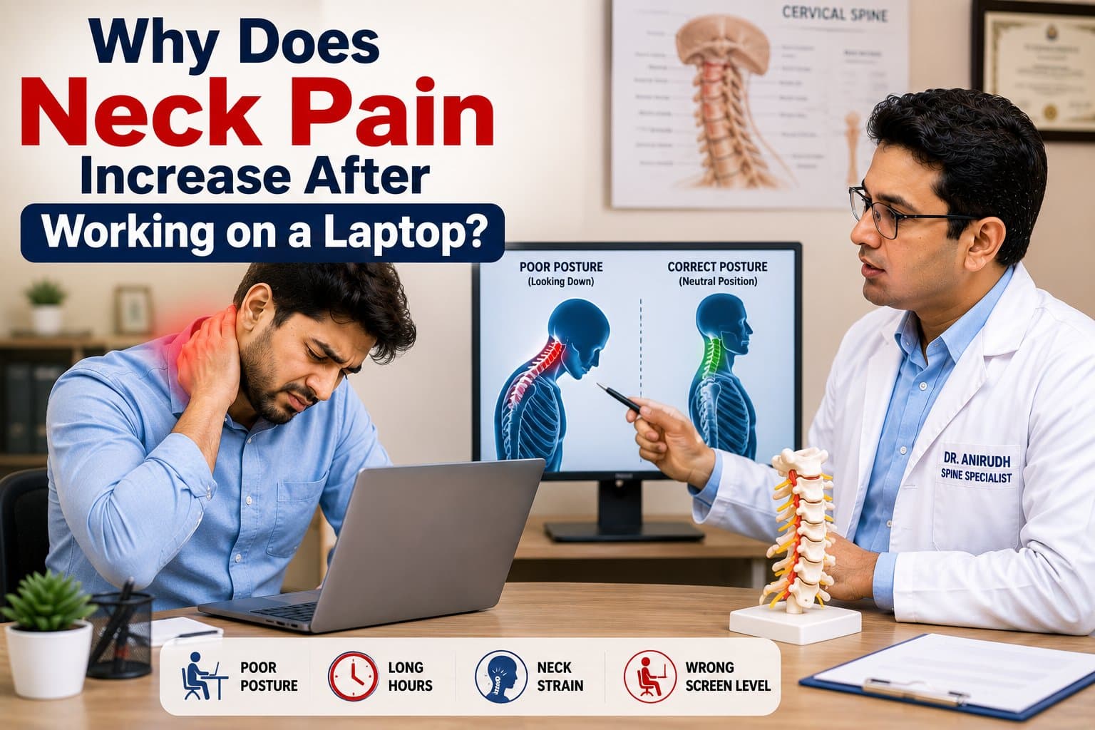 Why Does Neck Pain Increase After Working on a Laptop? Common Causes and Prevention Tips Why Does Neck Pain Increase After Working on a Laptop? Common Causes and Prevention Tips