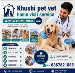 Khushi pet vet home visit service Khushi pet vet home visit service